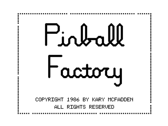 Game cover: Pinball Factory