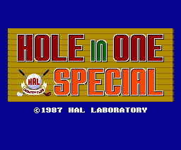 Game cover: Hole in One Special