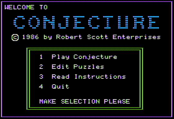 Game cover: Conjecture