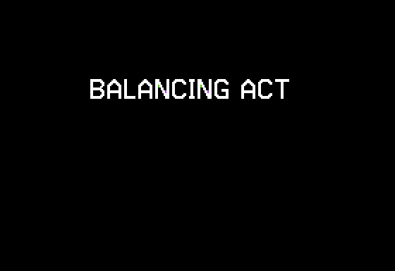Game cover: Balancing Act