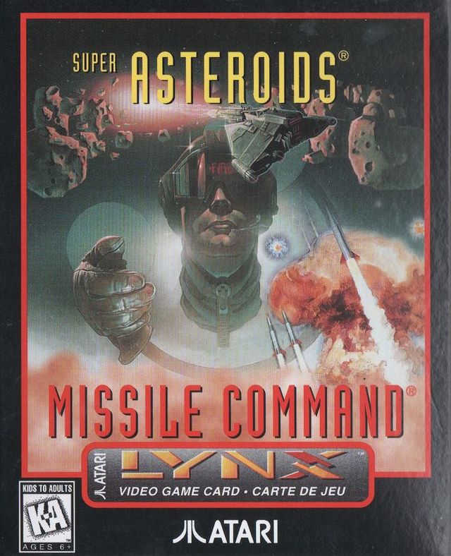 Game cover: Super Asteroids and Missile Command