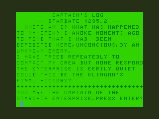 Game cover: Star Trek Adventure