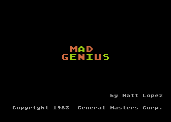 Game cover: Mad Genius