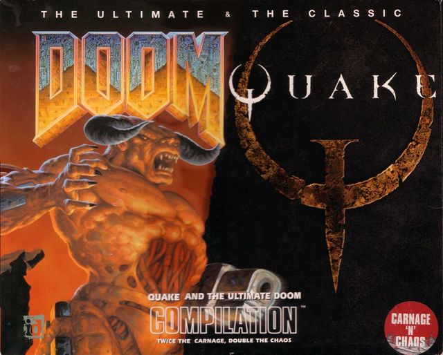 Game cover: Quake and The Ultimate Doom Compilation