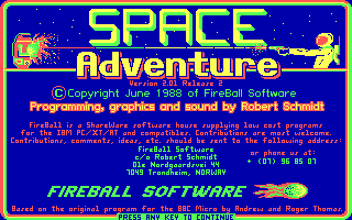 Game cover: Space Adventure