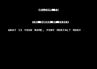 Game cover: The Sword of Zedek