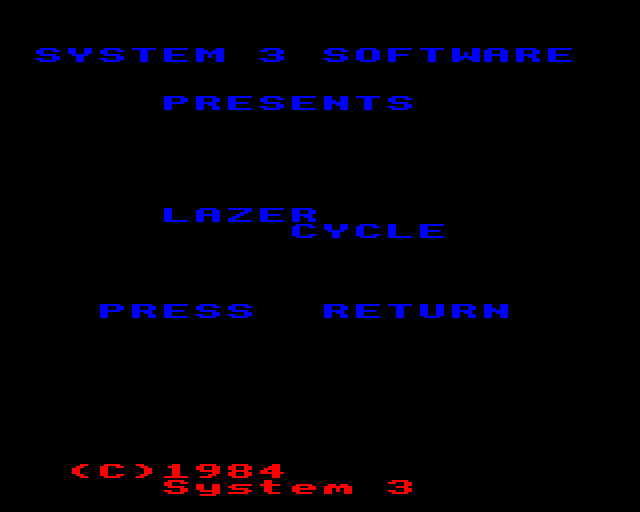 Game cover: Lazer Cycle