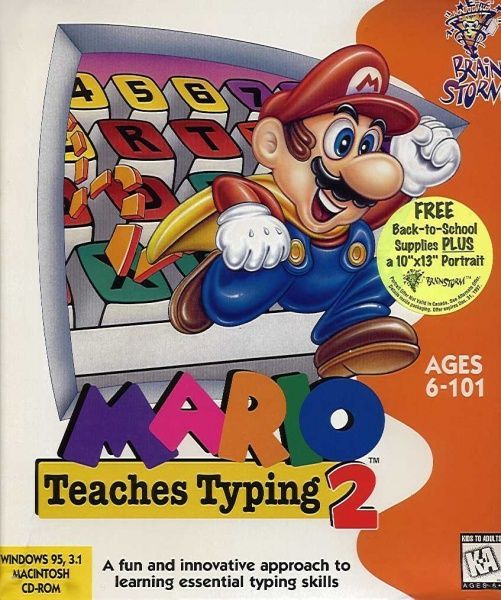 Game cover: Mario Teaches Typing 2