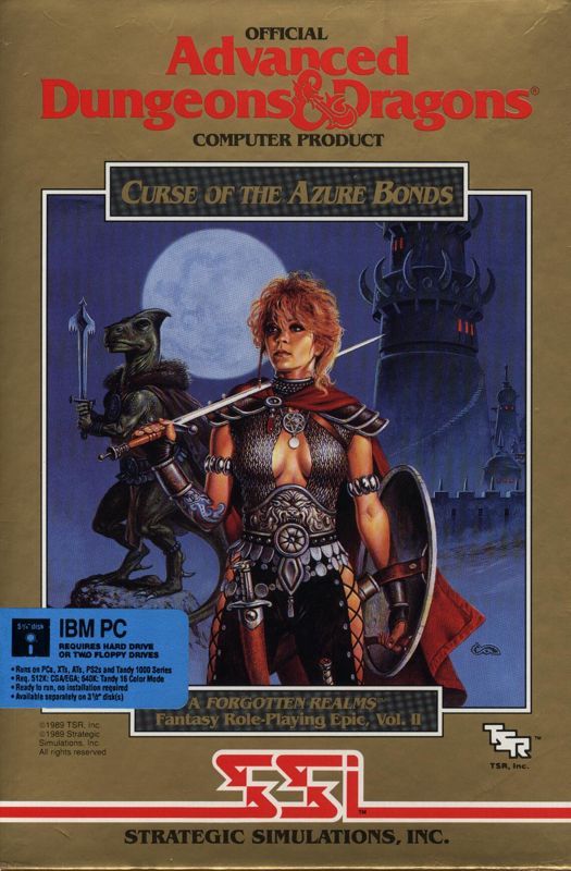 Game cover: Curse of the Azure Bonds
