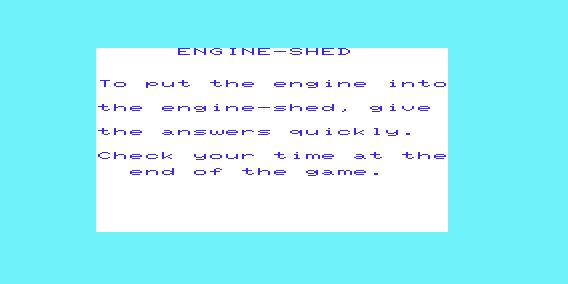 Game cover: Junior Maths: Engineshed