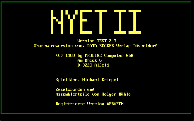 Game cover: Nyet II