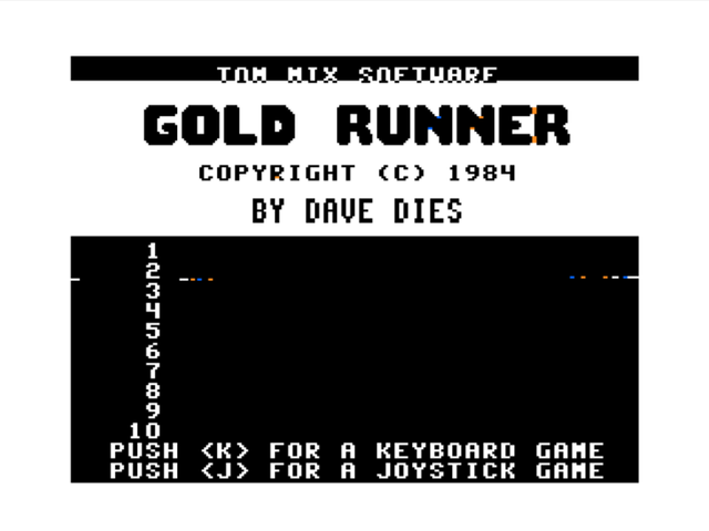 Game cover: Gold Runner