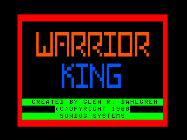 Game cover: Warrior King