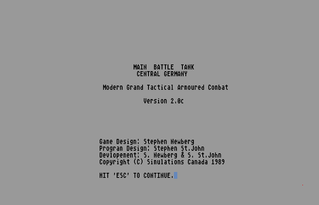 Game cover: Main Battle Tank: Central Germany
