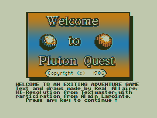 Game cover: Pluton Quest