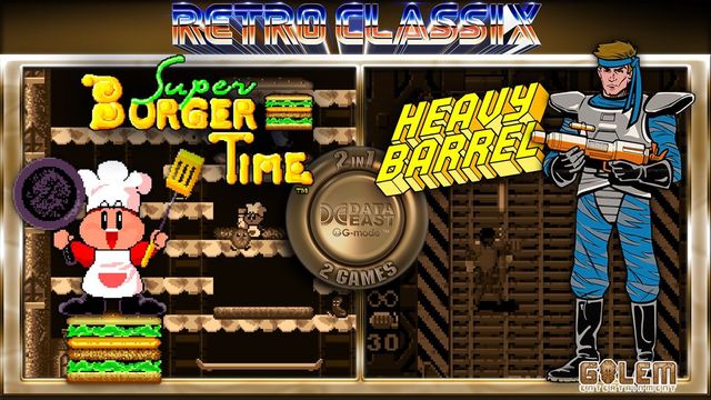 Game cover: Retro Classix 2-in-1: Heavy Barrel & Super Burger Time