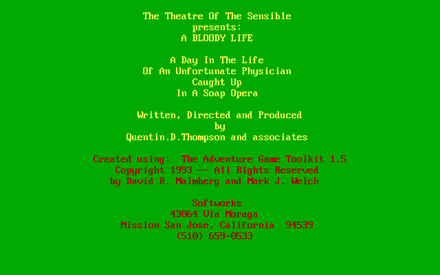 Game cover: A Bloody Life