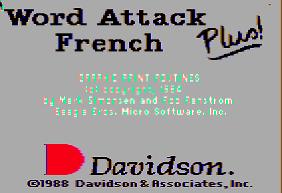 Game cover: Word Attack French Plus!