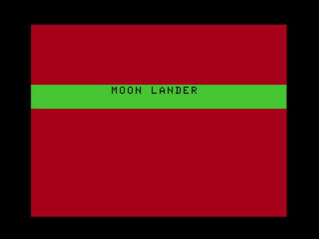 Game cover: Moon Lander