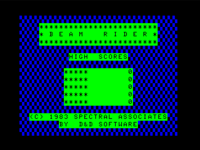 Game cover: Beam Rider