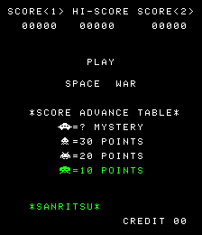 Game cover: Space War