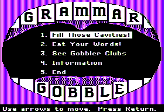 Game cover: Grammar Gobble