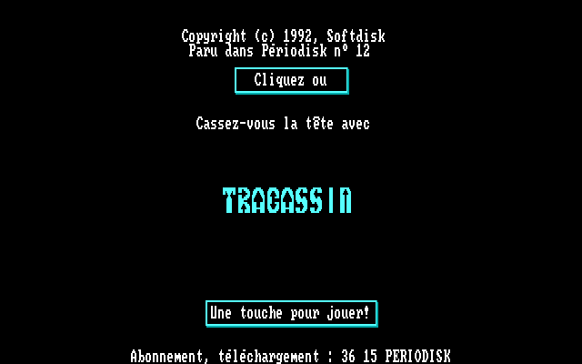 Game cover: Tracassin