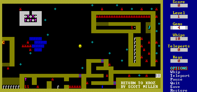 Game cover: Return to Kroz