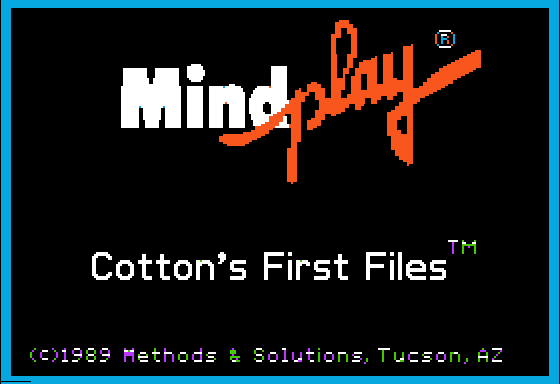 Game cover: Cotton's First Files