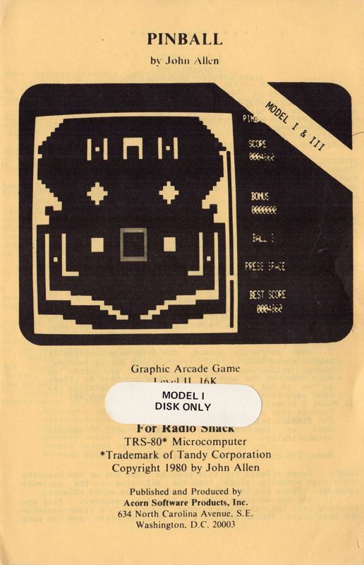 Game cover: Pinball