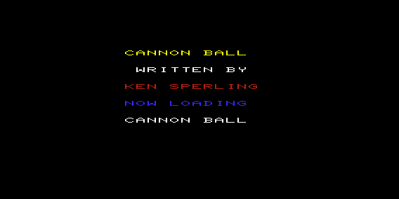 Game cover: Cannon Ball