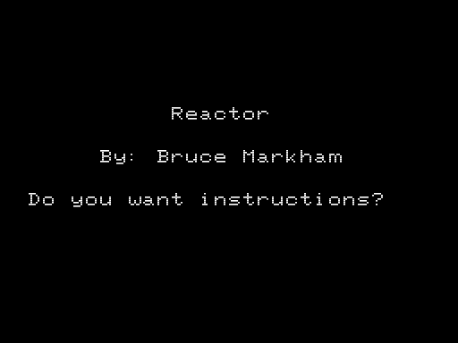 Game cover: Reactor