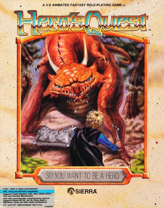 Game cover: Hero's Quest: So You Want to Be a Hero