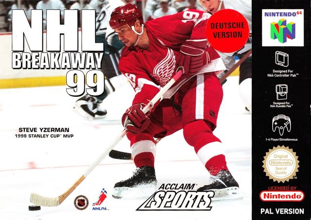 Game cover: NHL Breakaway 99