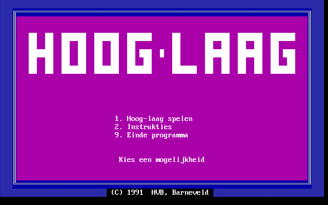 Game cover: Hoog-Laag