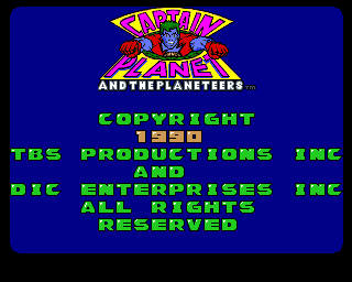 Game cover: Captain Planet and the Planeteers