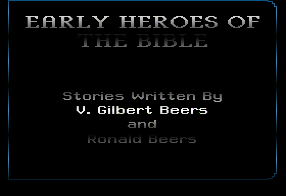Game cover: Early Heroes of the Bible