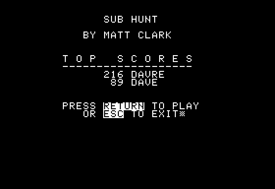 Game cover: Sub Hunt