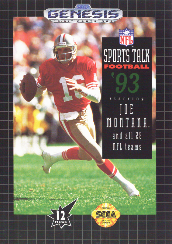 Game cover: NFL Sports Talk Football '93 Starring Joe Montana