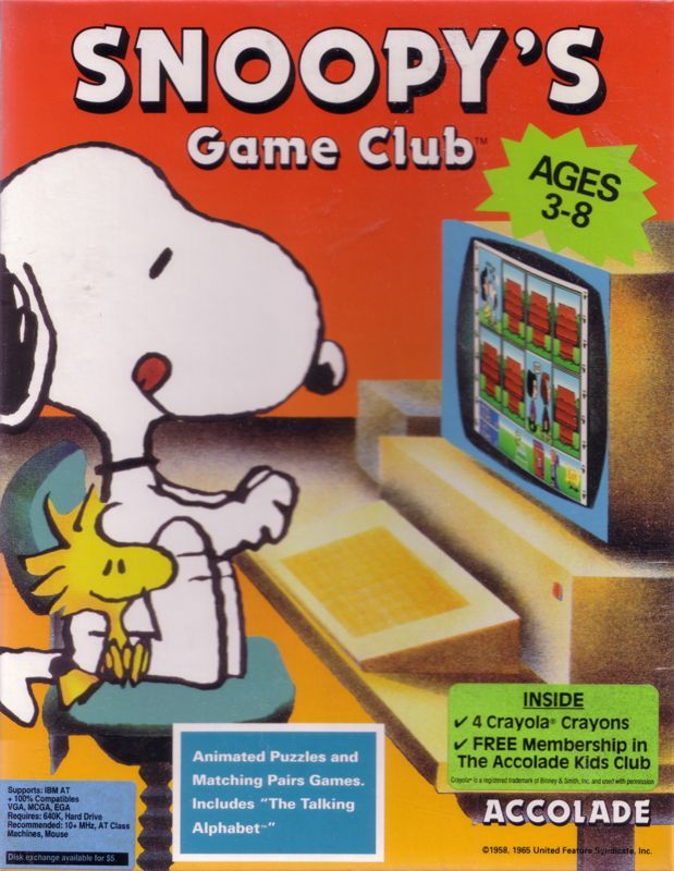 Game cover: Snoopy's Game Club