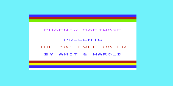 Game cover: The 'O' Level Caper