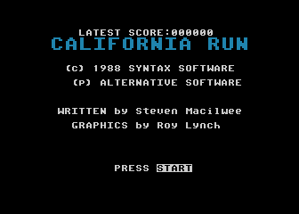 Game cover: California Run