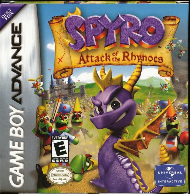 Game cover: Spyro: Attack of the Rhynocs