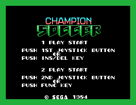 Game cover: Champion Soccer