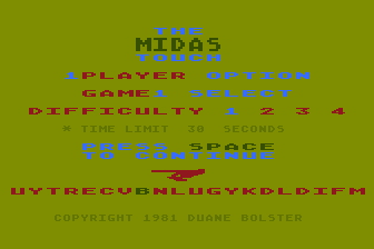 Game cover: The Midas Touch