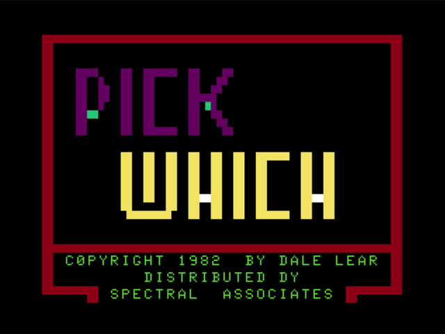Game cover: Pick Which