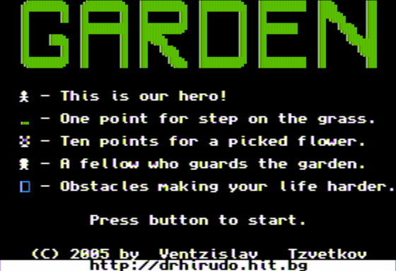 Game cover: Garden