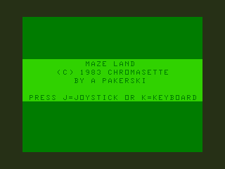 Game cover: Maze Land