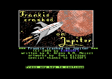 Game cover: Frankie Crashed on Jupiter