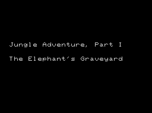 Game cover: Jungle Adventure, Part I: The Elephant's Graveyard